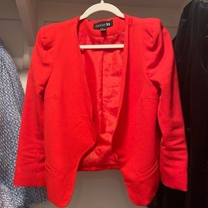 Red Cropped Blazer
